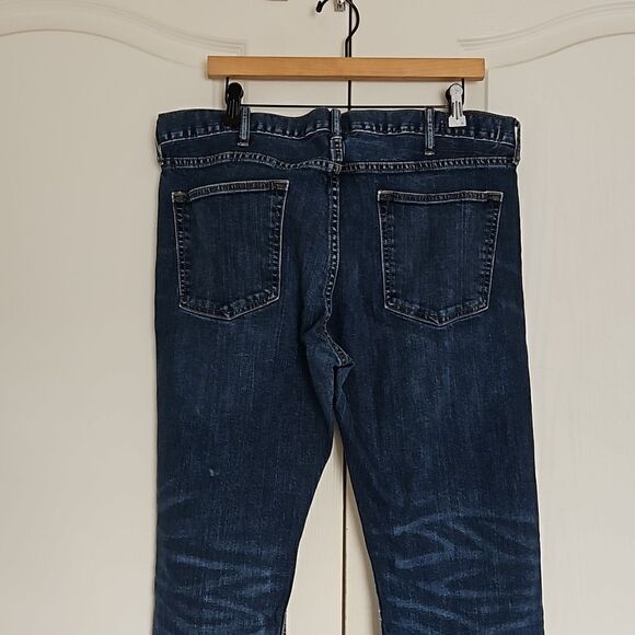 Old Navy Men Slim Fit Jeans 36×34 Dark Blue Washed - Picture 4 of 16